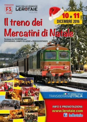 Il Treno dei Mercatini di Natale 2016 da Sulmona a Pescocostanzo